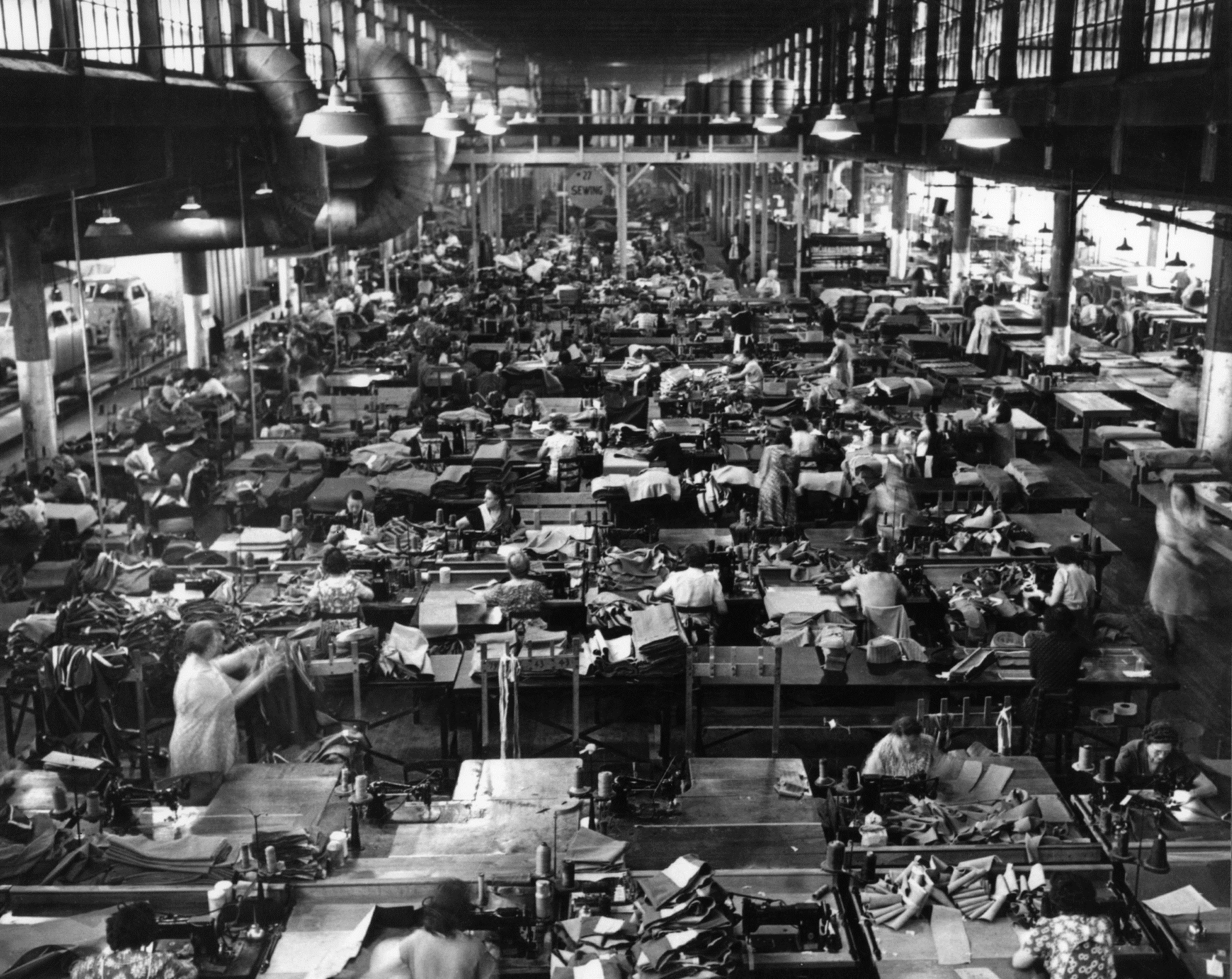 Women sewing auto upholstry on 6th floor of Ivy Tower (bld. 84).png